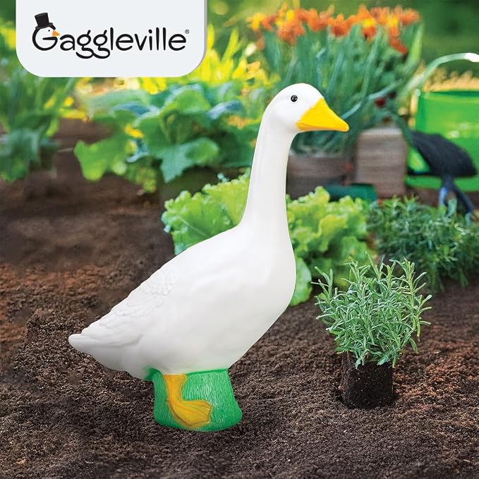 Official Gaggleville Porch Goose Baby Statue � Charming 17" Outdoor | Decorative Figurine for Garden, Patio, or Entryway Accent by Fox Valley Traders