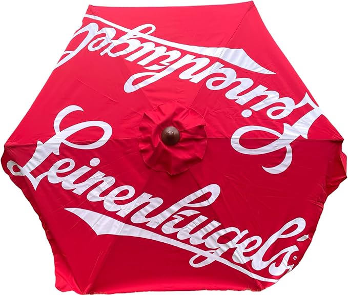 Leinenkugels Market Shade Umbrella | 7ft x 6 | Wood Pole