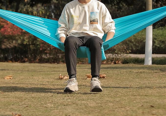 Hammock 245x90 Cm Portable Hammock for Camp Lightweight for Outdoor Camping Hiking Backpacking Travel Beach Hamock Outside(C)