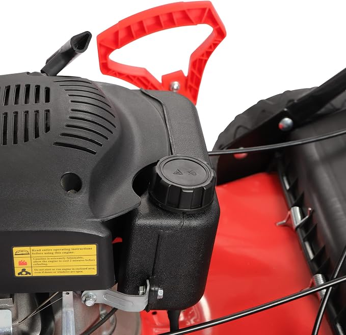 Gas Powered Lawn Mower Self Propelled, 3-in-1 w/Bag 20-inch & 173CC Gas Mower, 8 Adjustable Heights, 4-Stroke Engine 6.0HP Gas Lawn Mower for All Lawn Planting Weeding