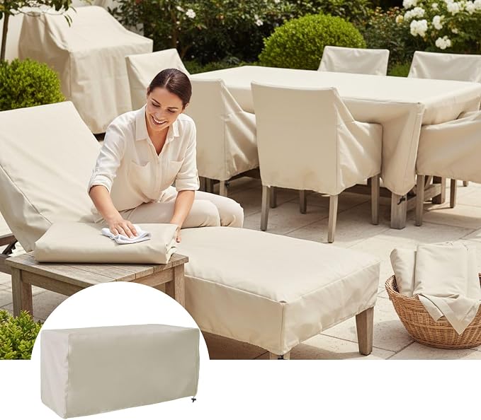 Outdoor Deck Box Cover for Patio Storage Box Protection with Secure Fit, 123x62x55 cm and 158x76x69 cm Options