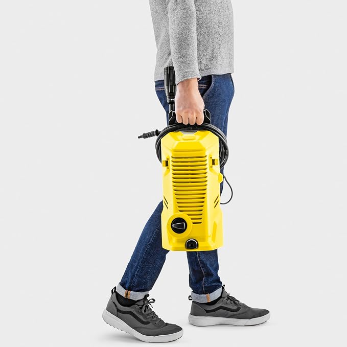 Kärcher K 1 Electric Pressure Washer, Foam Cannon, Spray Gun, Vario Power Spray Wand and Hose - Compact Design and Lightweight, Power Washer 1700 PSI - 1.45 GPM