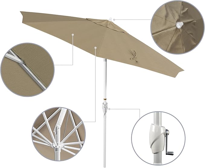 California Umbrella 9' Rd Aluminum Patio Umbrella