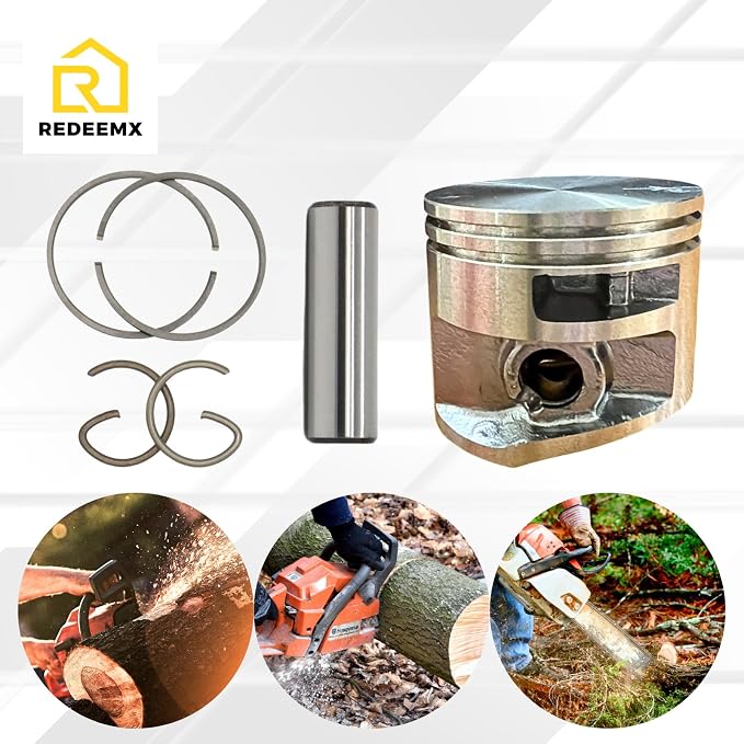 47MM MS291 Piston And Rings Assembly Kit Compatible With Stihl MS291 Chainsaw Part Replaces 1141 030 2011