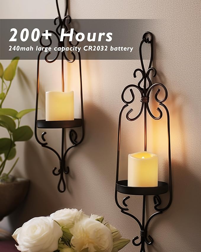Homemory 12Pack Flickering Flameless Votive Candles, 200+Hour Electric Fake Candles, Battery Operated LED Tealight for Wedding, Outdoor, Table, Festival (Warm White,Battery Included)