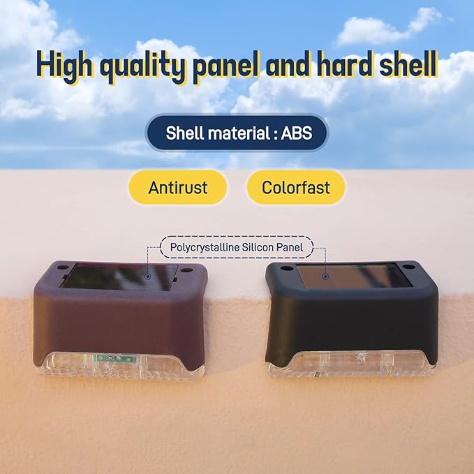 Solar Deck Lights Outdoor Waterproof led Patio Fence Step Stairs Decorate Illumination Garden Backyard Landscape Terrace armrest