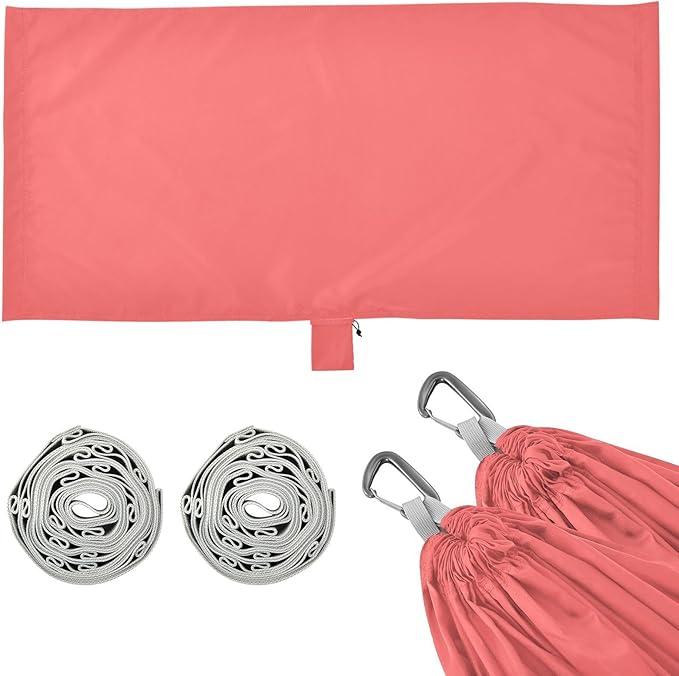 Watermelon Red 330lb Capacity Camping Hammocks with Hanging Rope Hanging Hammock for Outside Patio Garden hamacas para adultos con soporte