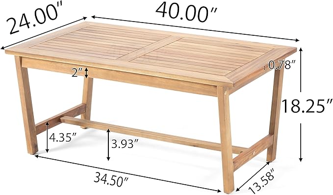 Christopher Knight Home Panama Outdoor Acacia Wood Chat Set with Water Resistant Cushions, 4-Pcs Set, Teak Finish / Grey
