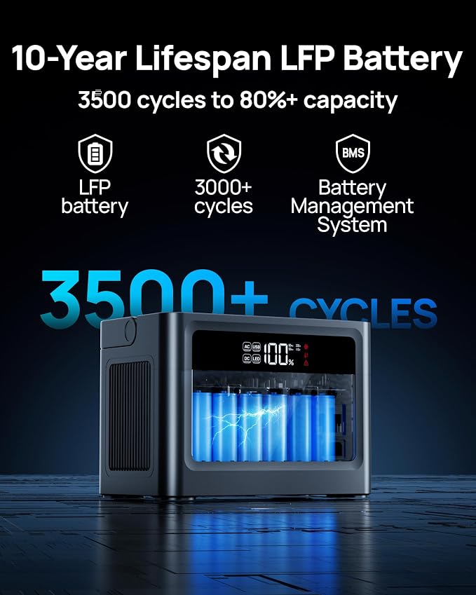DaranEner 576Wh Solar Generator 600W, Portable Power Station with 100W USB-C PD Output, 110V Pure Sine Wave AC Outlet Backup LiFePO4 Battery for Outdoors Camping, Home, Emergency, RVs (Peak 1200W)