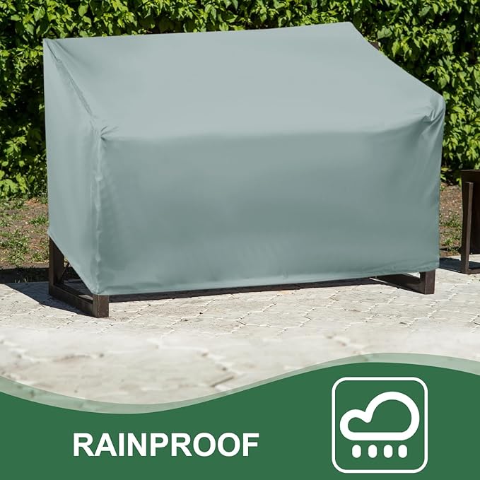 PATIKIL Outdoor Bench Cover, 210D Oxford Heavy Duty Waterproof Patio Furniture Covers for Garden Sofa Chair Table Zero Gravity, 64"L x 26"W x 35"T, Gray