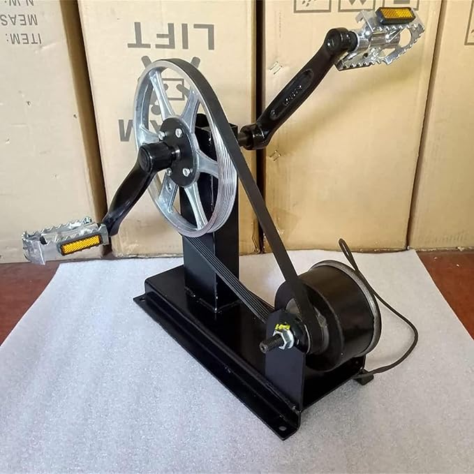 Portable Pedal Generator, 300W Multifunction Pedal Powered Generator Foot-Operated Generator, Provide DC 12V Interface,Car Charger 5V Output,0-55V-Beltstyle