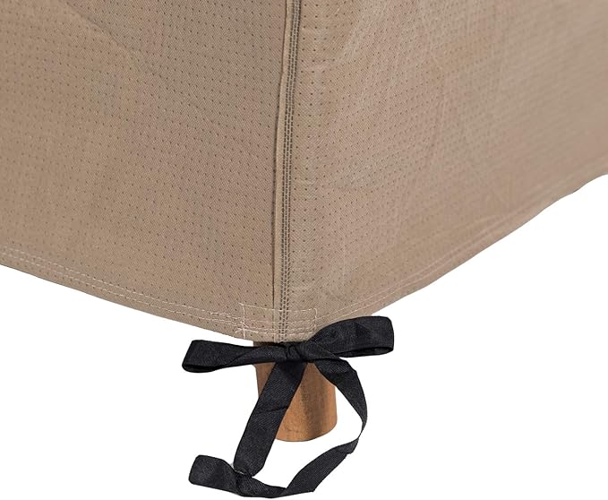 DUCKCOVERS Essential Water-Resistant 40 Inch Rectangular Ottoman/Side Table Cover, Outdoor Ottoman Cover