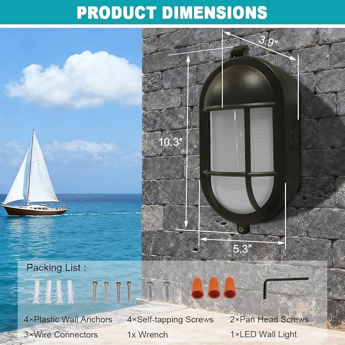 2-Pack LED Fence Light RGBCW Color Changed Deck Light Daylight Sensor IP65 Waterproof Step Lights 28w/24w/20w Outdoor Lights for Patio Backyard Stair Porch Pool Dusk Dawn Outdoor Flood Lights