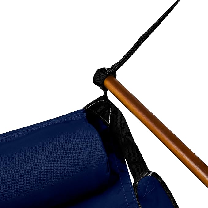 Hammaka Hanging Hammock Air Chair, Wooden Dowels, Blue