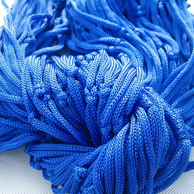 Gatuida 2pcs Nylon Rope Mesh Hammocks Outdoor Camping Sleeping Swing Beds Foldable Travel Hammock with Blue and Army Green for Backyard Patio Random Color