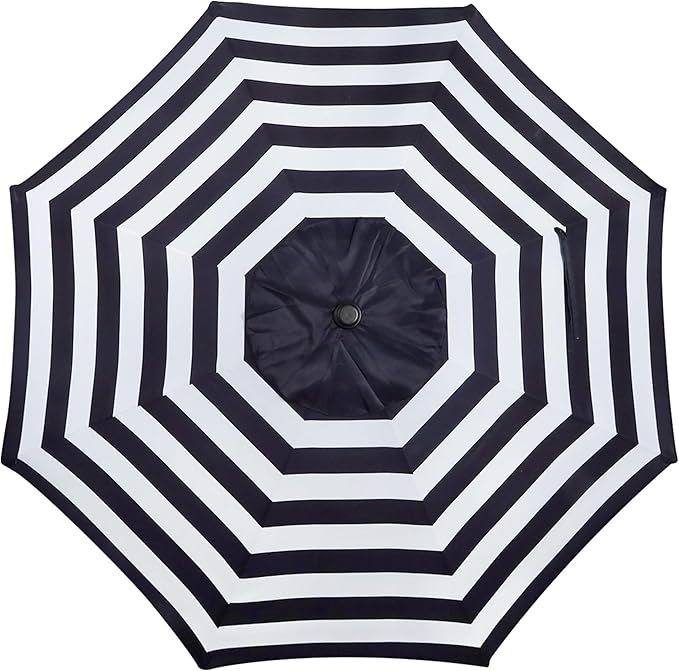 Blissun 10FT Outdoor Patio Umbrella, Outdoor Table Umbrella, Yard Umbrella, Market Umbrella with 8 Sturdy Ribs, Push Button Tilt and Crank
