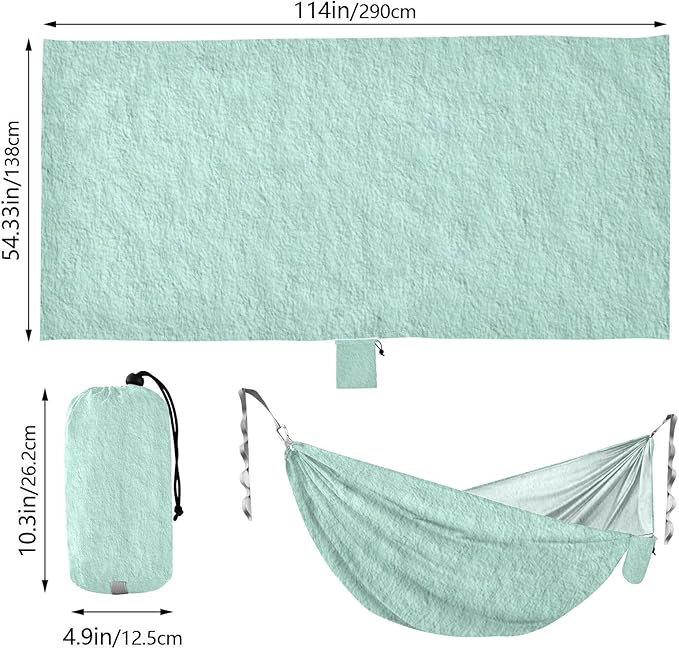 Mint Green Solid Color 330lb Capacity Hammocks Swing Hammock for Outside Patio Garden hamaca para acampar