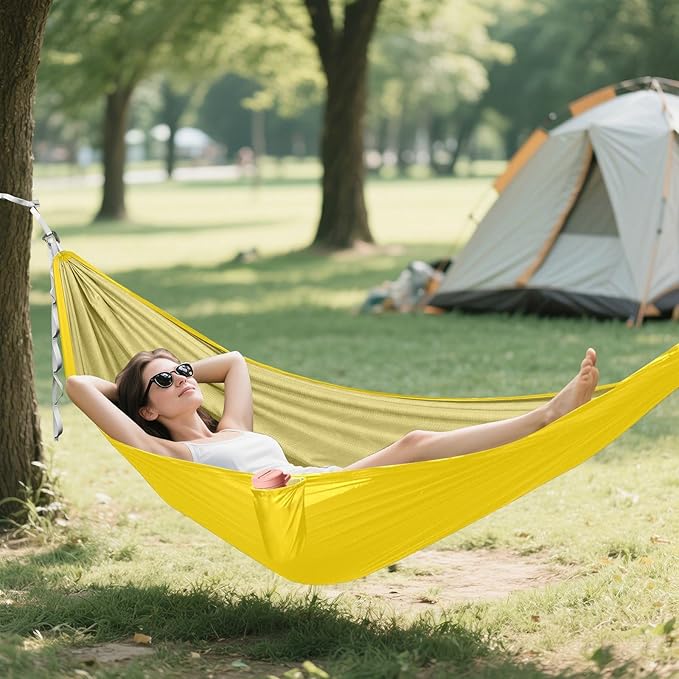Gold Solid Color Pure Plain 330lb Capacity Outdoor Hammock Swing Hammock for Outside Beach Patio Garden accesorios para Camping