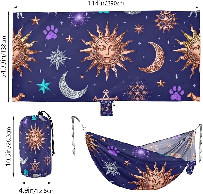Celestial and Pet Camping Hammock Fabric for Outside Patio Garden