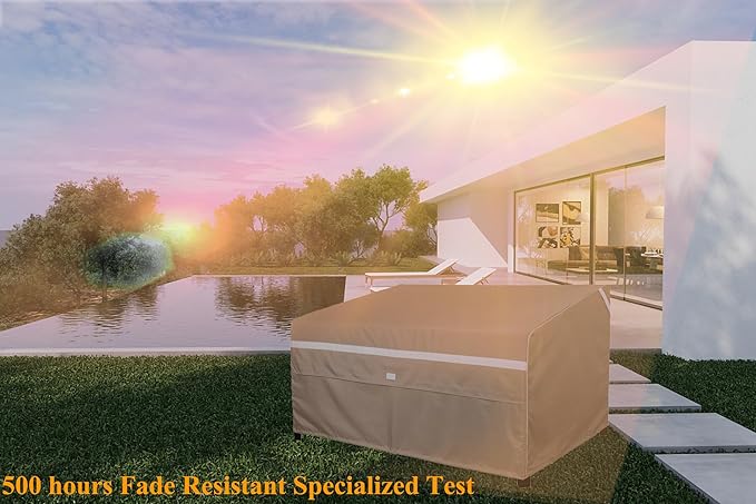 Heavy Duty Waterproof Outdoor Patio Loveseat Sofa Cover UV Resistant Patio Furniture Covers 2 Seater 79"W X 37"D X 33"H Dark Grey