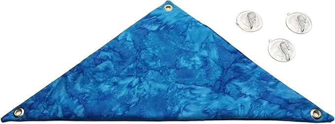 Hammock for Bearded Dragons, Blue Heaven Batik Fabric with Suction Cup Hooks