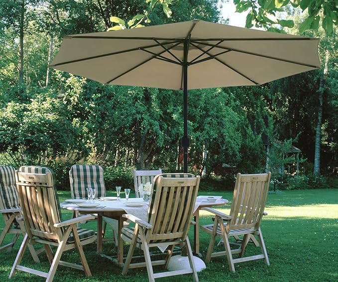 ontheway 11FT Patio Umbrella Enhanced Replacement Canopy Market Table 8 Ribs Umbrella Canopy