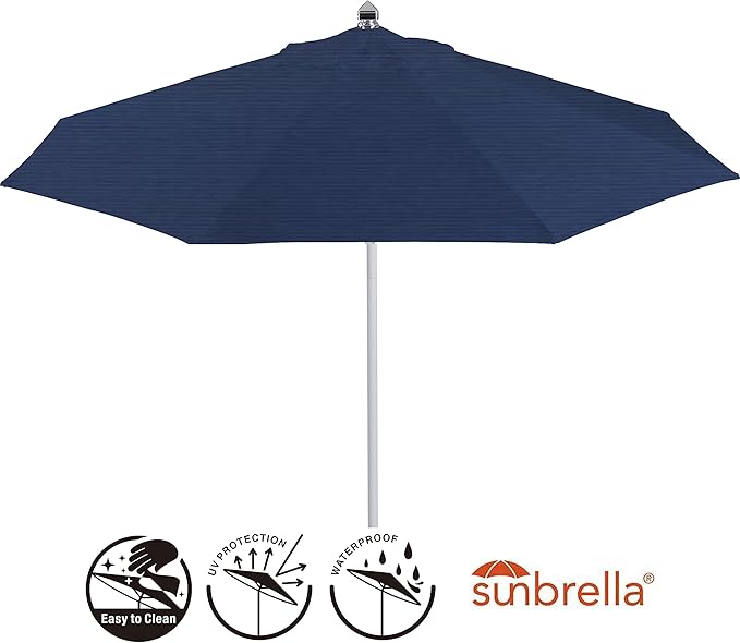 9ft Sunbrella Universal Patio Umbrella Replacement Canopy Cover- Fitx 8 Ribs Umbrella