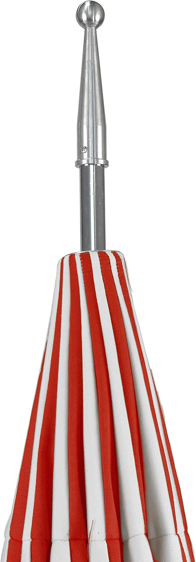 California Umbrella 8.5' Rd. Pagoda Style Patio Umbrella, White Pole, Red/Natural
