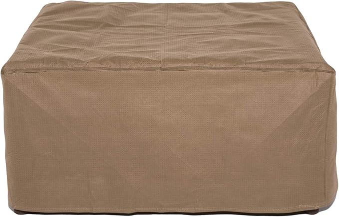 DUCKCOVERS Essential Water-Resistant 40 Inch Rectangular Ottoman/Side Table Cover, Outdoor Ottoman Cover