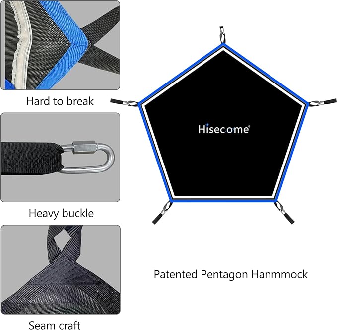 Climbing Dome Hammock with Light, Accessory for Climbing Dome, fits 10 x 5 ft Climbing Dome, with Light Canopy Bearing 300 LBS. (Hammock only, Batteries×6)
