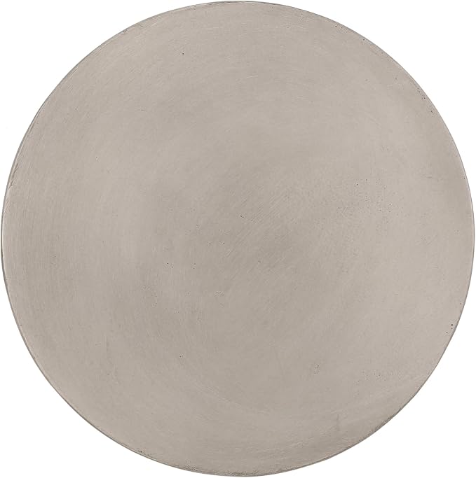 Outdoor Side Table Faux Marble End Table Faux Stone Travertine Small Coffee Table for Indoor Outdoor, Garden Stool Plant Stand for Porch, Backyard Patio 15.75"*16" Cylindrical Grey