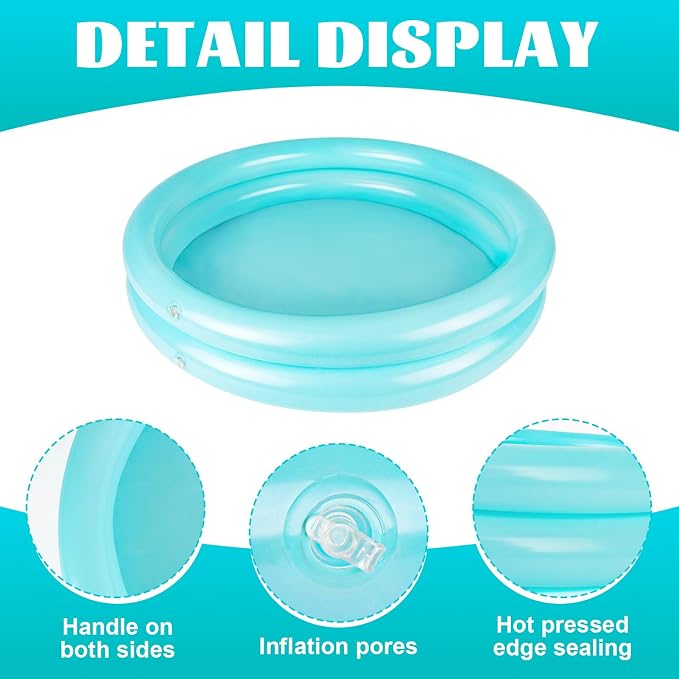 2 Pack Inflatable Pool Foot Bath Basin, Swimming Pool Clean Feet, Foot Soaking Bath Basin for Pool Entry Ladder, Home Spa Treatment for Above Ground Pools, Full-Sized Inflatable Pools
