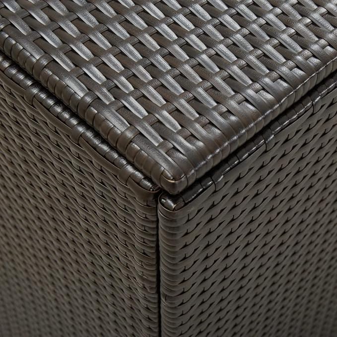 Patio Storage Box Deck Storage Box Outdoor Storage Cabinet Waterproof Storage Containers Storage Outdoor Poly Rattan 70.8"x35.4"x29.5" Brown
