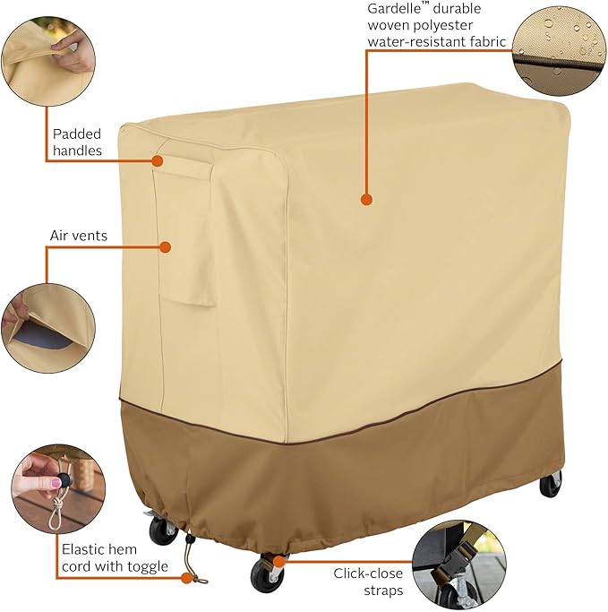 Classic Accessories Veranda Water-Resistant 80 Quart Patio Rolling Deck Cooler Cover, Patio Furniture Covers