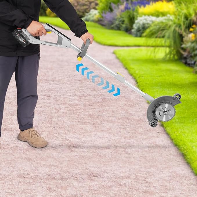Electric Weed Trimmer Rechargeable 3 in 1,Cordless Grass Trimmer & Edger 600W 10000RPM with 4.0Ah Battery,Adjustable 42-60in Pole & 3 Blades for Lawn/Yard/Orchard