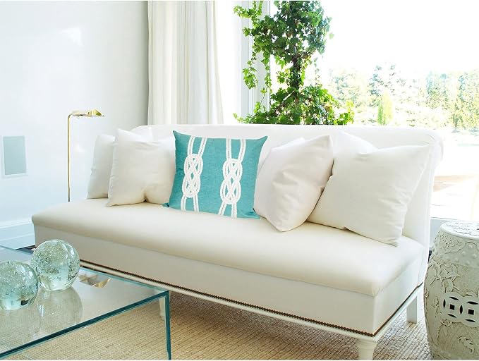 Liora Manne Visions II Double Knot Indoor/Outdoor Pillow, 20" X 20" Square, Blue