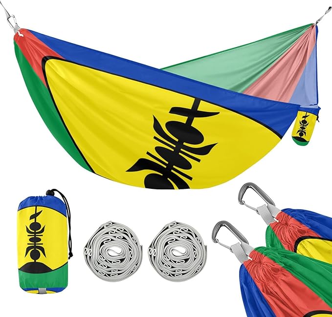 Flag of New Caledonia (Variant) Hammocks with Portabl Carry Bag Backyard Hammock for Indoor Outdoor Patio