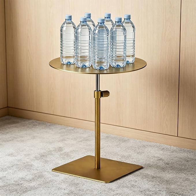 Stainless Steel Round Dining Table - Metal Breakfast Bar & Coffee Side Table for Cafes, Restaurants & Outdoor Patios - 35cm Diameter - Stylish & Durable Side Tables