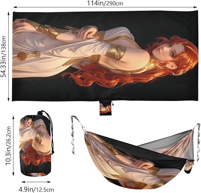 3D Beauty Anime Outdoor Hammocks Foldable Hanging Hammock for Indoor Outdoor Patio