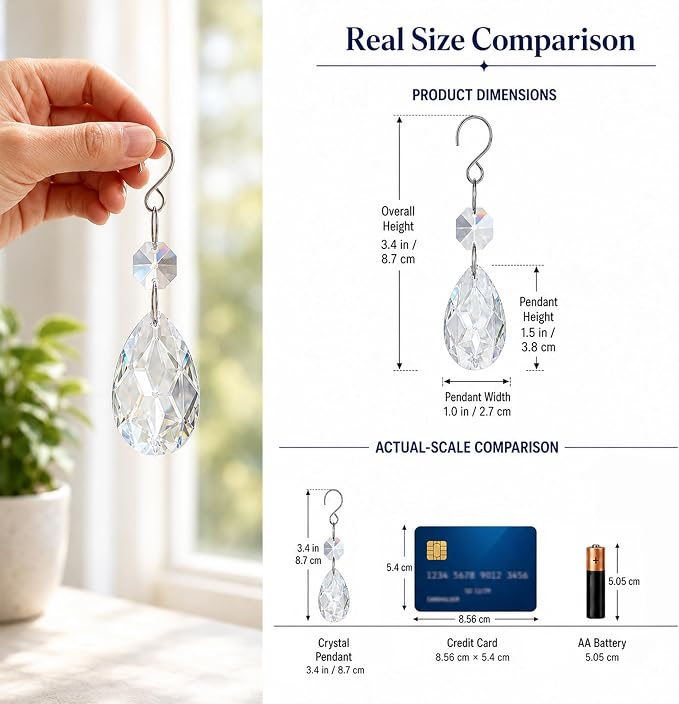 10 Pcs 3 Inch Clear Crystal Bauhinia Prisms Chandelier Decor | Clear Crystal Bauhinia Prisms Pendants Chandelier Replacement Beads Suncatcher Hanging for Window Wedding DIY Craft Decor