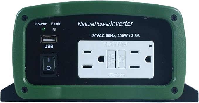 Nature Power 38304 Pure Sine Wave Inverter, 400-watt