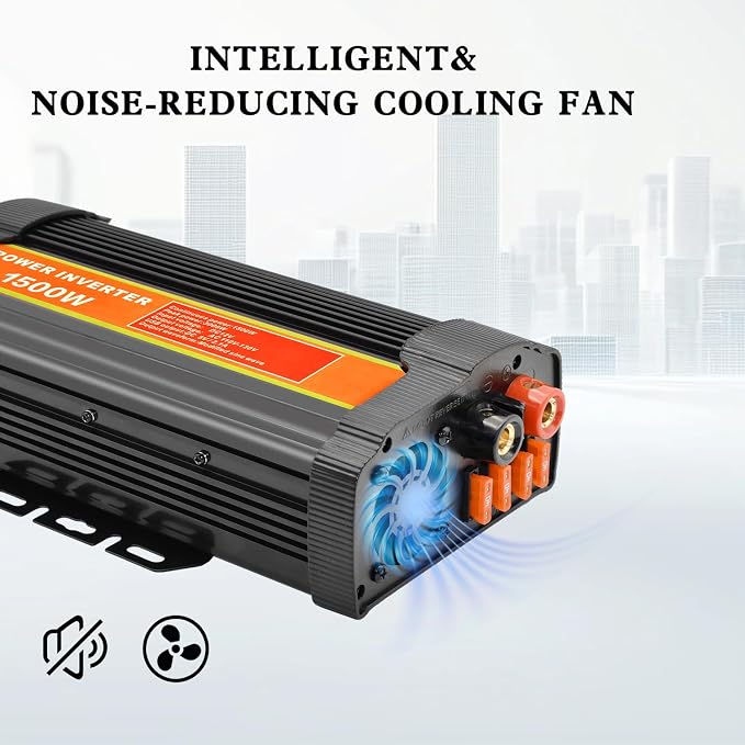 Power Inverter dc to ac 12V to 110V Converter Charger for car RV (1500W)