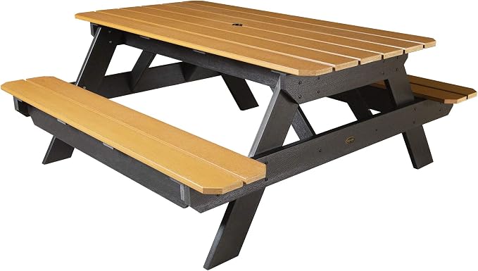 Highwood Professional Commercial Grade National Picnic Table, Saddle