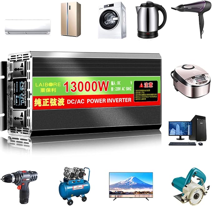 2800W 3800W 5800W 6800W 7800W 8800W 10000W 13000W 18000W 20000W Solar Power Inverter,DC 12V 24V 48V 60V 72V to 110V/220V 230V AC Split Phase Inverter Pure Sine Wave Inverter,for Home Energy Storage(58
