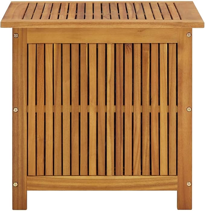 ZEYUAN Patio Storage Box Deck Storage Box Outdoor Storage Cabinet Waterproof Storage Containers Storage Outdoor 23.6"x19.7"x22.8" Solid Acacia Wood