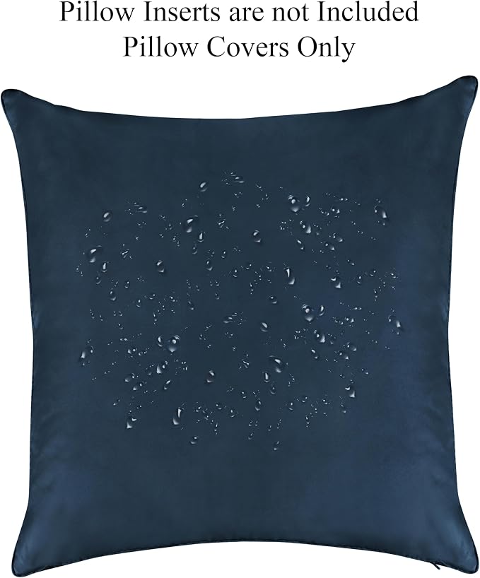 A1 HOME COLLECTIONS A1HC Luxurious Outdoor Waterproof Pillow Covers 22x22 Inches (Pack of 2, Cloud Burst), Throw Pillow Covers for Pool Areas, Garden, Sofa, Chairs, Beds, Tent, Patio