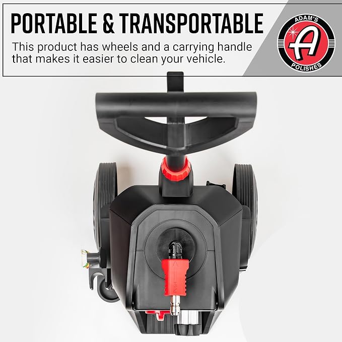 Adam's Pressure Washer 3.0 Upgrade Kit- Powerful Car Washing Pressure Sprayer, Includes Snub Nose with Swivel & 30ft Hose |1260 PSI & 1.6 GPM| Clean Your Car, Truck, House, Sidewalk, Etc.