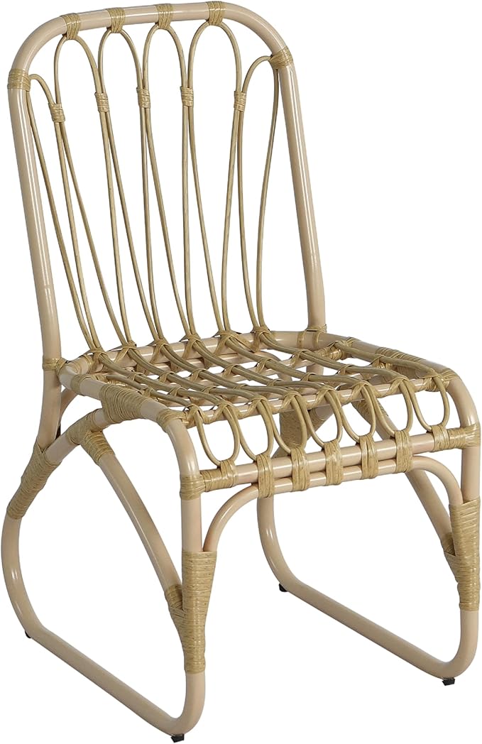 Christopher Knight Home Busby Acacia Wood Patio Dining Set for 4, Square Patio Dining Table and PE Wicker Chairs Set of 4, 5 Piece Outdoor Dining Set with Cushion, Teak+Light Beige