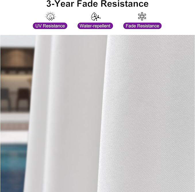 PURPLE LEAF 8' X 8' Patio Umbrella with Base for Pool 7' High Offset Outdoor Cantilever Umbrella Swimming Pool Umbrella with 360°Rotation for Poolside White