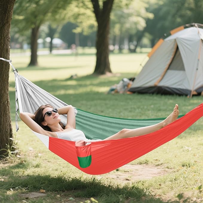 National Flag of Madagascar Hammocks with Portabl Carry Bag Backyard Hammock for Indoor Outdoor Patio